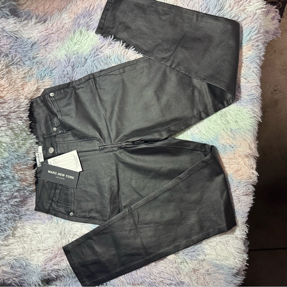 Marc New York Shiny Black Jeans
